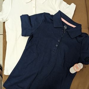 Set of (2) Girls Uniform Polo, Size 7-8